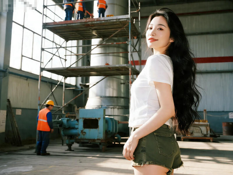 生物質鍋爐煙囪改造現場圖